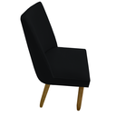 Ver imagem 3 de Kit 06 Cadeiras Para Sala De Jantar Tóquio Pés palito Suede Preto - D'Classe Decor
