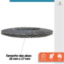 Ver imagem 5 de Disco Flap com Manta e Lixa Grão 40 4.1/2" Grossa Amarela Ideal para Desbaste Lixar Polir Aço Alumin