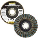 Ver imagem 1 de Disco Flap com Manta e Lixa Grão 40 4.1/2" Grossa Amarela Ideal para Desbaste Lixar Polir Aço Alumin