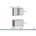 Ver imagem 3 de Kit Modulado 2 Peças 4 Portas Bless CZ702 Off Linea