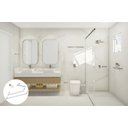 Ver imagem 2 de Kit de Acessórios para Banheiro com 4 Peças em Aço Inox Polido Brilhante Linha Tessália