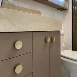 Puxador 194 Yuma Ponto Dourado para Móveis Armários e Gaveta - 3