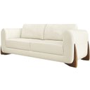 Ver imagem 1 de Sofa Jolie 3 Lugares 200cm Pes Boomerang Linho 213 Natural Ezz