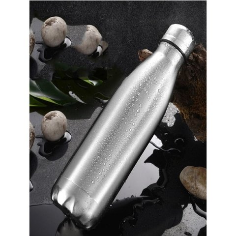 Garrafa Térmica MS912/MS913 500ml Aço Inox Portátil Viagem Metálica 1 Unidade:Inox MS912