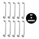 Ver imagem 1 de Alça de Apoio 40cm Kit 10 Unidades Barra Inox Banheiro Deficiente Cadeirante Idoso Acessibilidade