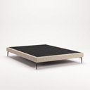 Ver imagem 5 de Cama Base Box Casal Unique 138x188 Sommier Moderno Pés de Ferro Linho Bege - Desk Design