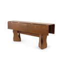 Ver imagem 4 de Mesa de Jantar Retangular Dobrável 200cm em Madeira Maciça com 2 Bancos - Imbuia