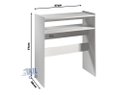 Ver imagem 3 de Mesa p/ Manicure c/ Prateleira Porta Esmaltes Multiuso Branco ClickForte Mesa Manicure