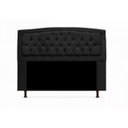 Ver imagem 2 de Kit Cabeceira Geovana com Baú Veneza Queen 160 Cm Suede Preto - Incasa Decor