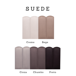Cabeceira Solteiro Modulada Nuvem Cama Box Suede Cinza - 5