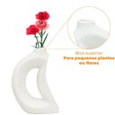 Ver imagem 4 de Jogo de Esculturas Vasos Decorativo em Cerâmica 2 Peças Solar - Rio Home