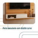 Ver imagem 3 de Painel para Tv Suspenso Evo com Mesa de Centro Sky e Aparador Infinity Cinamomo Off White – Hb Mó