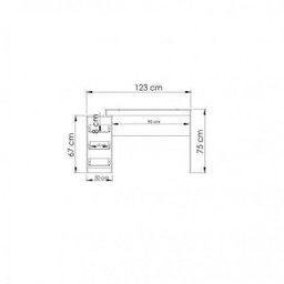 Escrivaninha 3 Gavetas Érica Hecol Móveis - 3