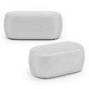 Ver imagem 1 de Kit 02 Puffs Decorativos Orgânicos Molly 02 Lugares Couríssimo Branco - Abmaza