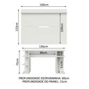 Ver imagem 6 de Mesa Para Computador Gamer e Painel Tv Branco