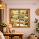 Ver imagem 1 de Janela de Madeira Vitro Quadriculado Correr Reto 100 (A) X 120 (L) Eucalipto Tratado