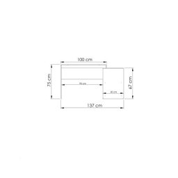Escrivaninha Multifuncional 2 em 1 com 4 Nichos Ho-2904 Home Office Hecol Móveis - 3