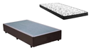 Ver imagem 1 de Cama Box Solteiro Colchão Mola Ensacada Premium + Box Sintético 60x88x188 Cor:marrom