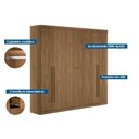Ver imagem 2 de Quarto Completo Modu +1CÔMODA QC375 Jatobá - Santos Andirá