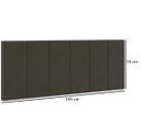 Ver mais imagens de Cabeceira Cama Casal King Modulo 1,95 Itália Estofada Suspensa - Marrom Suede