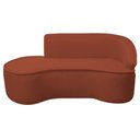 Ver imagem 3 de Kit Divã Recamier Orgânico Marrocos 180cm Lado Esquerdo e 1 Poltronas Amore Bouclé Terracota