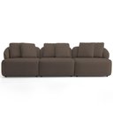 Ver imagem 3 de Sofá 4 Lugares para Sala de Estar Living 288cm Arlo F04 Veludo Marrom - Lyam Decor
