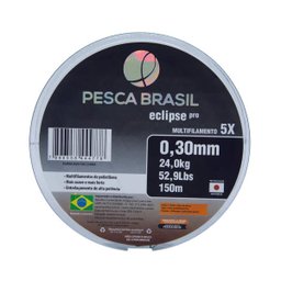 Linha para pescar Pesca Brasil multifilamento com 5 fios trançados, super macia e precisa Eclipse - 1