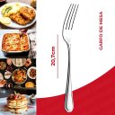 Ver imagem 4 de Kit c/24 Garfo Mesa Metal Inox Line Continental Restaurante