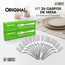 Ver imagem 1 de Kit c/24 Garfo Mesa Metal Inox Line Continental Restaurante