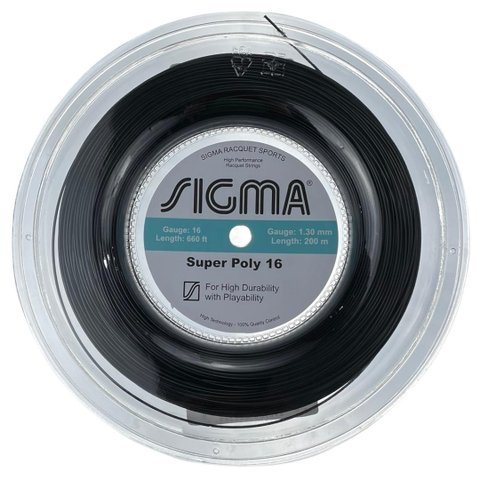 Corda Sigma Super Poly 1,30mm Preto Rolo com 200 Metros