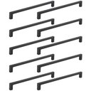 Ver imagem 1 de Kit 10 Puxadores Alça para Móveis Linea 192 Preto Industrial Bigfer Gaveta Porta