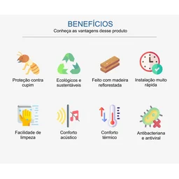 Piso laminado clicado Durafloor Nature freijó puro Caixa c/ 2,51m² - 3