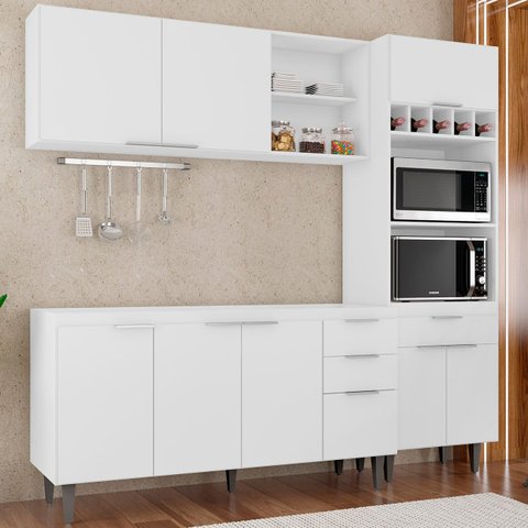 Armário de Cozinha Cp02 para Pia 150cm Pérola Z34 Branco - Mpozenato