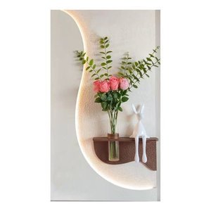 Quadro Decorativo Iluminação Led Lotus Decor Q4 Sala Hall Quarto