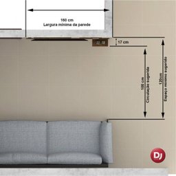 Painel para TV até 47 Polegadas 2 Prateleiras Dante DJ Móveis - 3