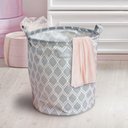 Ver imagem 3 de Cesto para Roupa Suja- Brinquedos Tecido (m) - Linha Loft Cinza Claro
