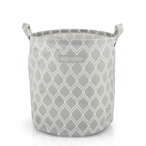 Cesto para Roupa Suja- Brinquedos Tecido (m) - Linha Loft Cinza Claro