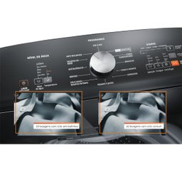 Máquina de Lavar Brastemp 12Kg titânio Água Quente com Ciclo Tira Manchas Pro e Ciclo Antibolinha - - 13 Máquina de Lavar Brastemp 12Kg titânio Água Quente com Ciclo Tira Manchas Pro e Ciclo Antibolinha - - 13