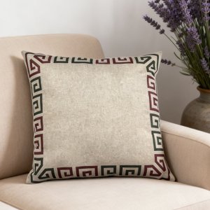 Capa de Almofada Linho Estampada Rose Floral 45x45cm - Abstrato