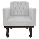 Ver imagem 6 de Kit Diva Recamier Diana 140cm Lado Esquerdo e 02 Poltronas Classic Suede Branco - ADJ Decor