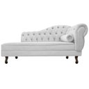 Ver imagem 5 de Kit Diva Recamier Diana 140cm Lado Esquerdo e 02 Poltronas Classic Suede Branco - ADJ Decor