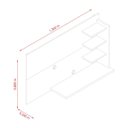 Ver imagem 3 de Painel Bancada Suspensa para Tv 42 Polegadas Julia Naturale Off White Madetec
