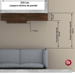 Painel para TV até 65 Polegadas com LED Belano DJ Móveis - 4