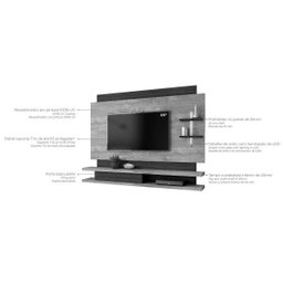Painel para TV até 65 Polegadas com LED Belano DJ Móveis - 3