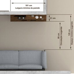 Painel para TV até 50 Polegadas com LED Lira DJ Móveis - 7