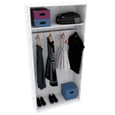 Ver imagem 1 de MÓDULO CLOSET MALEIRO E CABIDEIRO M217.2021.B (CASA OU LOJA) MUNDI MOVEIS