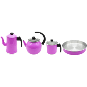 Conjunto Café 4 Peças Rosa