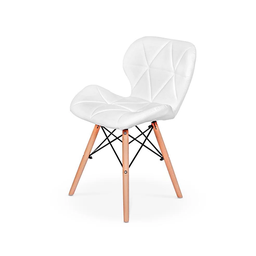 Kit 4x Cadeira de Jantar Charles Eames Eiffel Slim Estofada Branca - 5