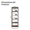 Ver imagem 4 de Estante Armário Multiuso para Escritório 59cm 5 Prateleiras Rustic/Preto Madesa