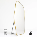 Ver imagem 5 de Espelho Grande Corpo Inteiro com Moldura Metal Orgânico 150x60cm com Suporte de Chão